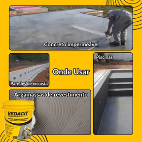 Aditivo Impermeabilizante Vedacit 18L - Para Concreto e Argamassa